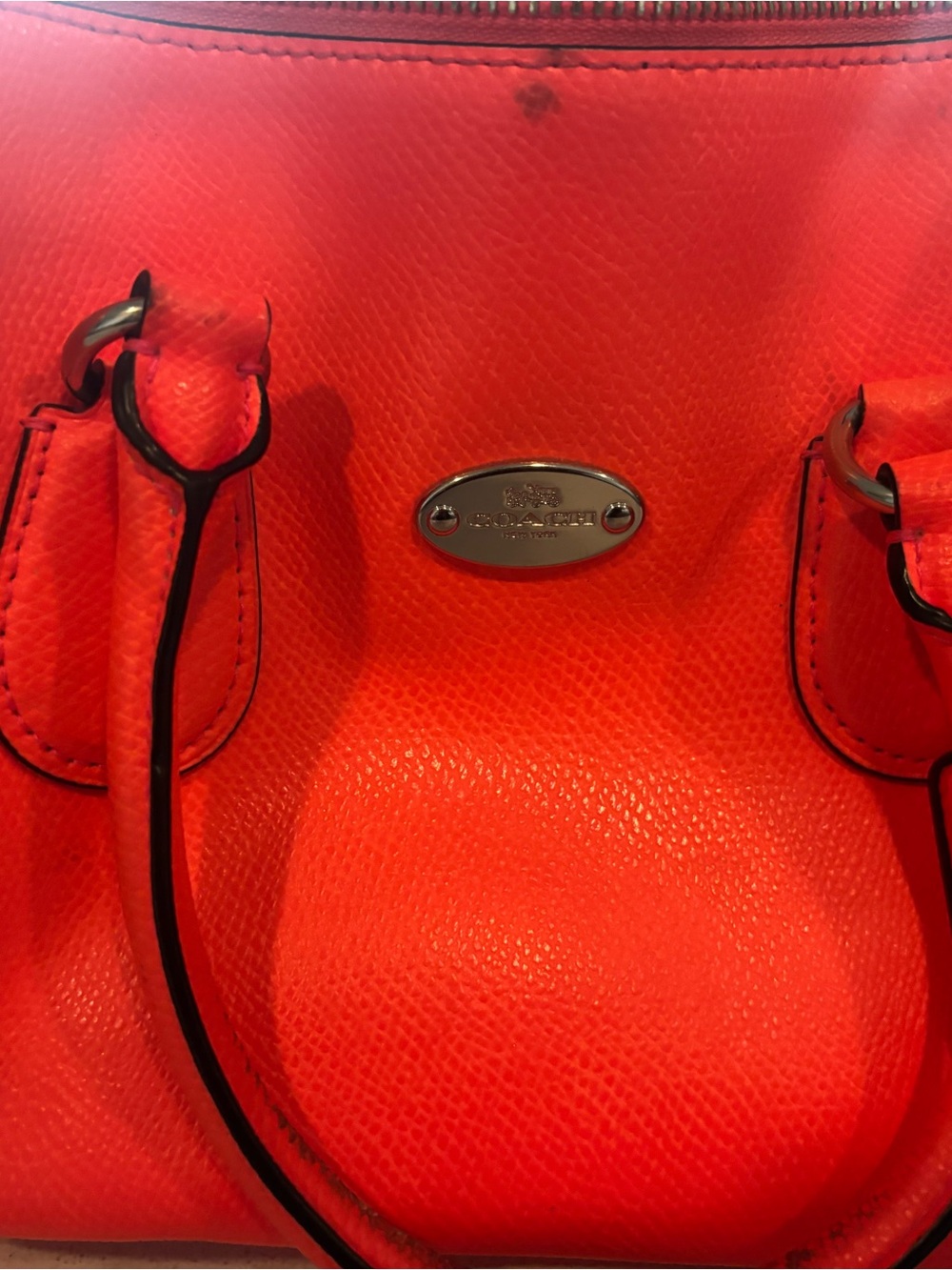 Coach hot pink Women's Leather Satchel Handbag - Picture 8 of 8